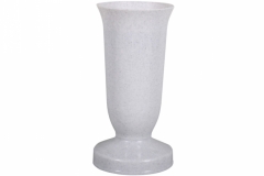 Váza hřbitovní KALICH těžká plastová granitová d12x24cm